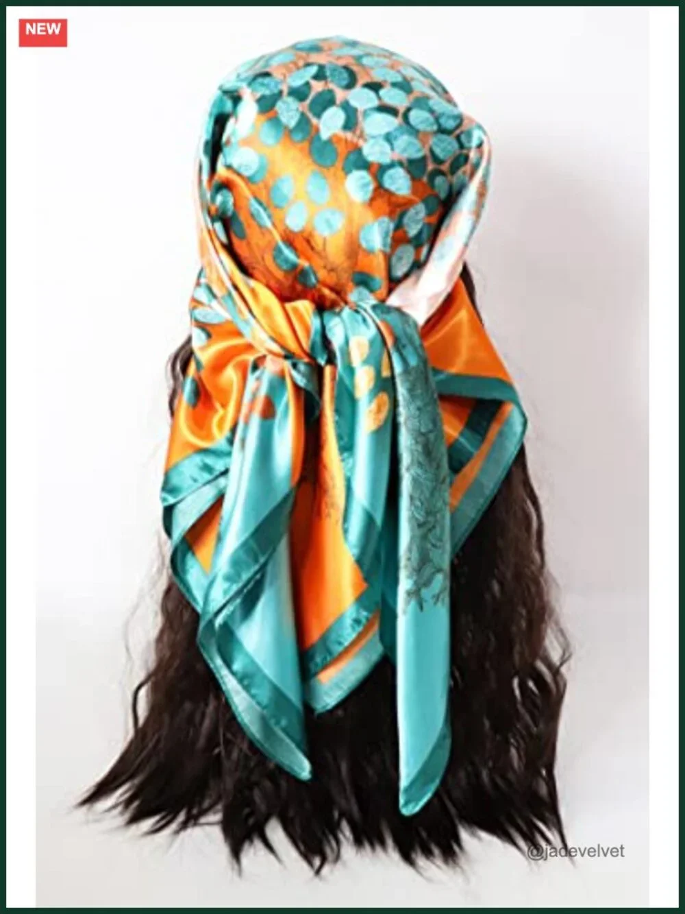 Satin Head Scarf for Women Silk Like Hair Wrap Square Bandana Neck Scarf